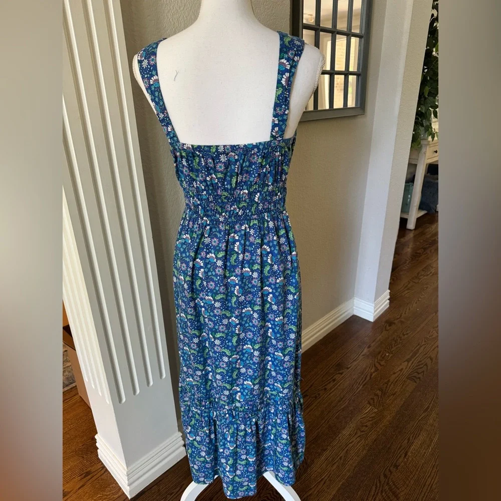 LOFT Blue Strap floral Sundress Midi/ Maxi - Picture 5 of 8